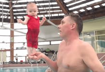 Swimming Lessons May Help Babies Stand Sooner